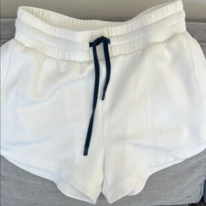 Varley White Athletic Shorts with Elastic Waistband